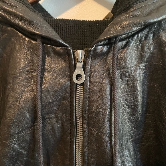 (EVER) Brand Lined 100% Authentic Leather Jacket - Picture 5 of 6